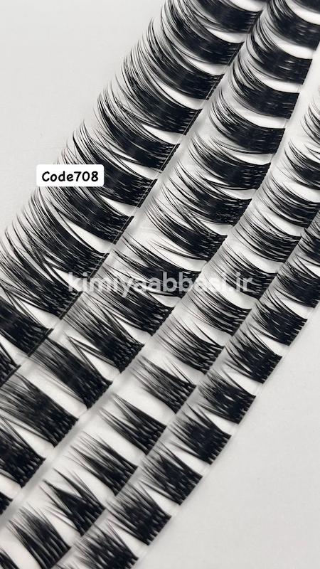 کد 708 (مژه ردمی) استایل CC بسته 25 تایی