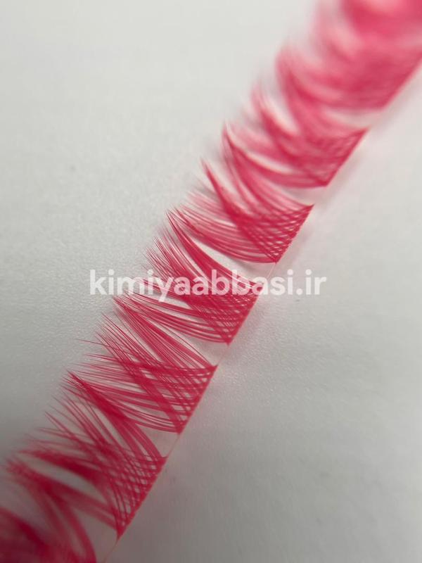 مژه فیشر رنگ صورتی سایز 12