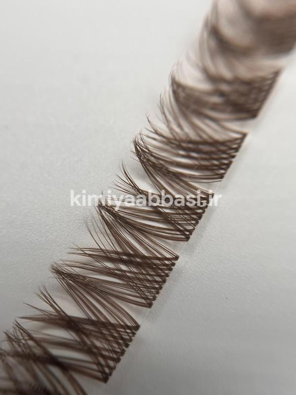 مژه فیشر رنگ قهوه ای روشن سایز 12