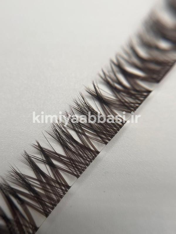 مژه فیشر رنگ قهوه ای تیره سایز 12