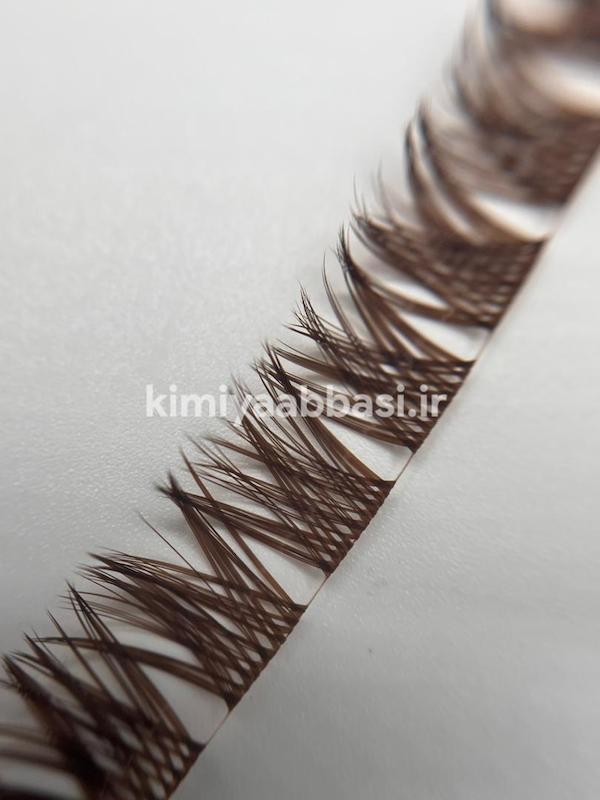 مژه فیشر رنگ قهوه ای عسلی سایز 12(بسته 25 تایی)