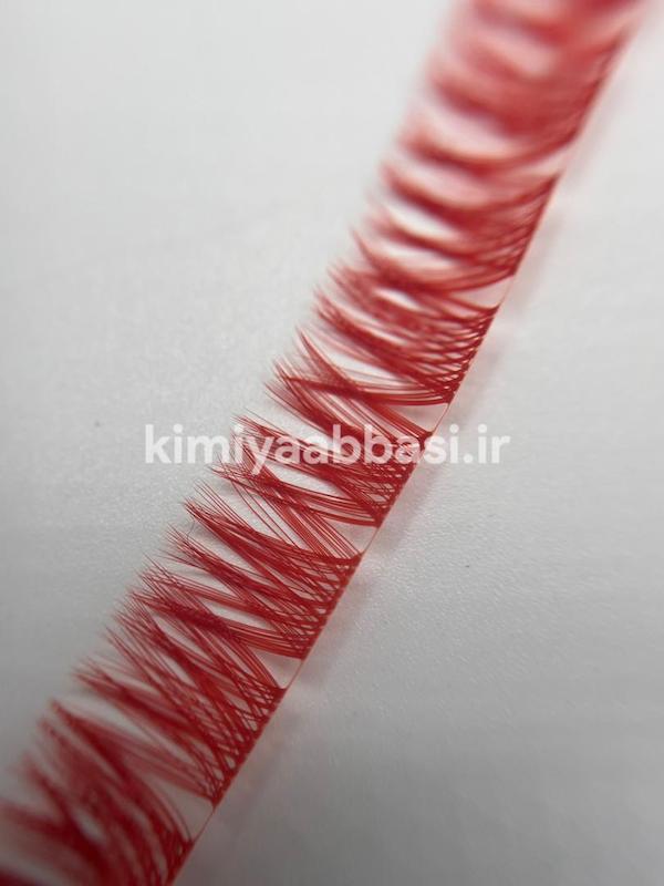 مژه فیشر رنگ قرمز سایز 12