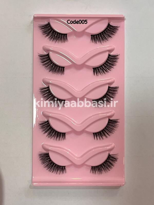 مژه 5 جفتی نیمه کد 002