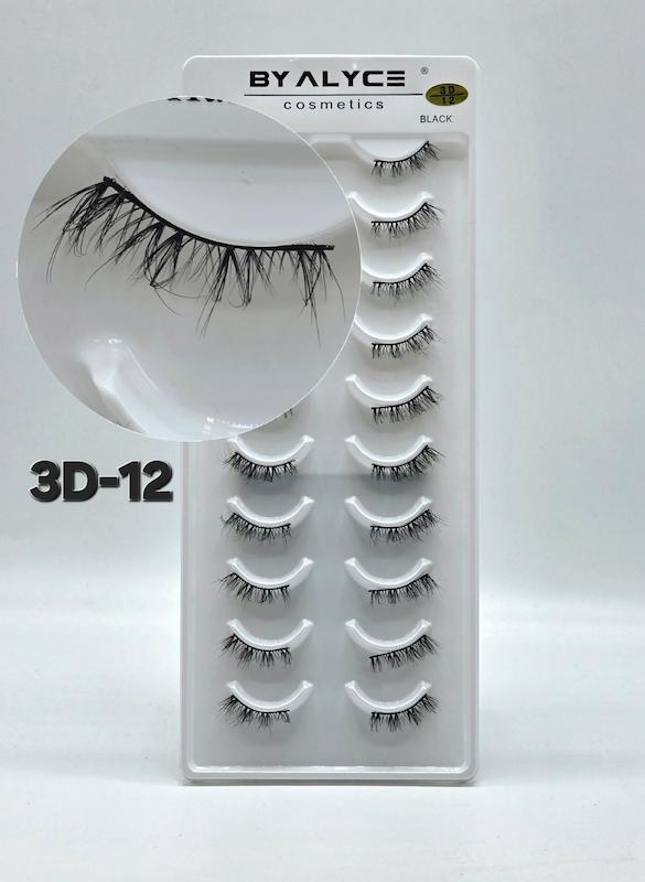 مژه نیمه ده جفتی کد 3D12