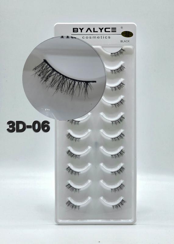 مژه نیمه ده جفتی کد 3D06