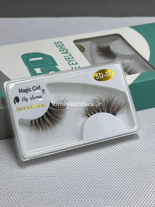 ‌مژه مصنوعی نیمه قهوه ای کد 05