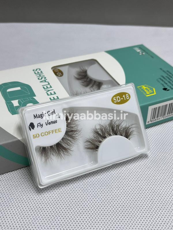‌مژه مصنوعی قهوه ای کد 18