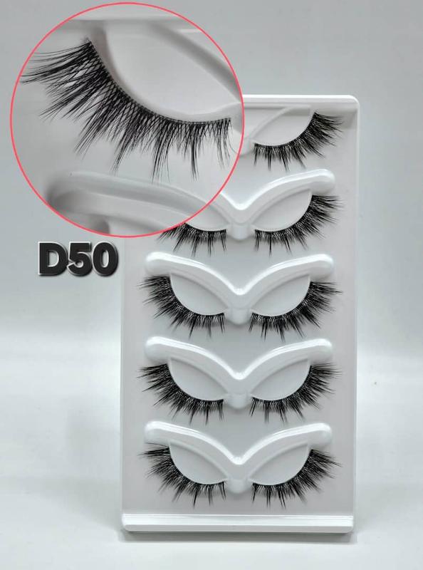 مژه انیمه ۵ جفتی کد D50