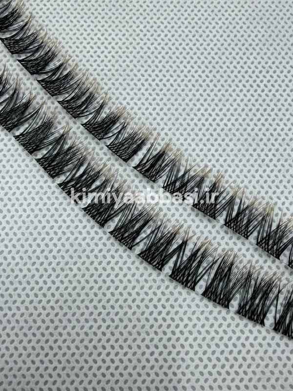 کد 753 مژه آمبره قهوه ای موکایی فر سی