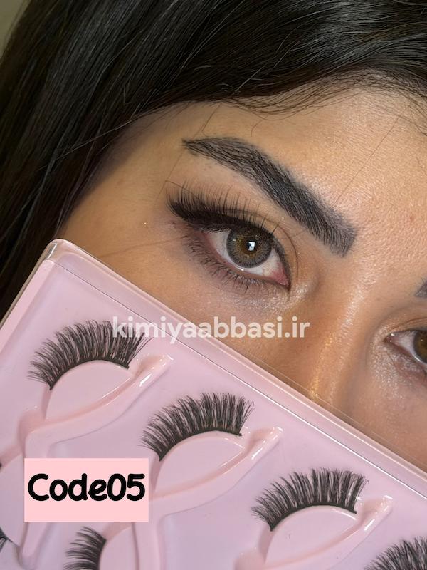 مژه 5 جفتی نیمه کد 005