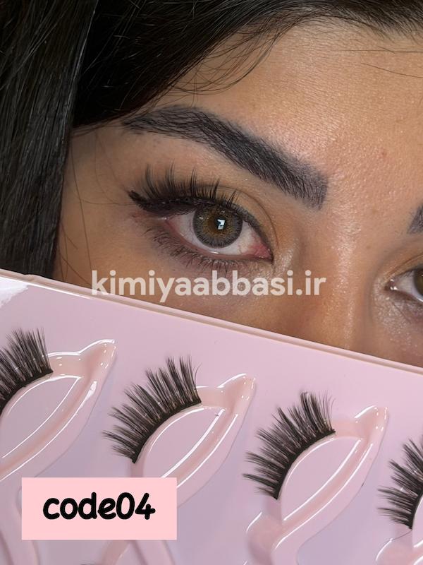 مژه 5 جفتی نیمه کد 004