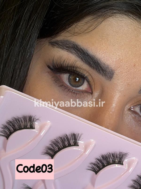 مژه 5 جفتی نیمه کد 003