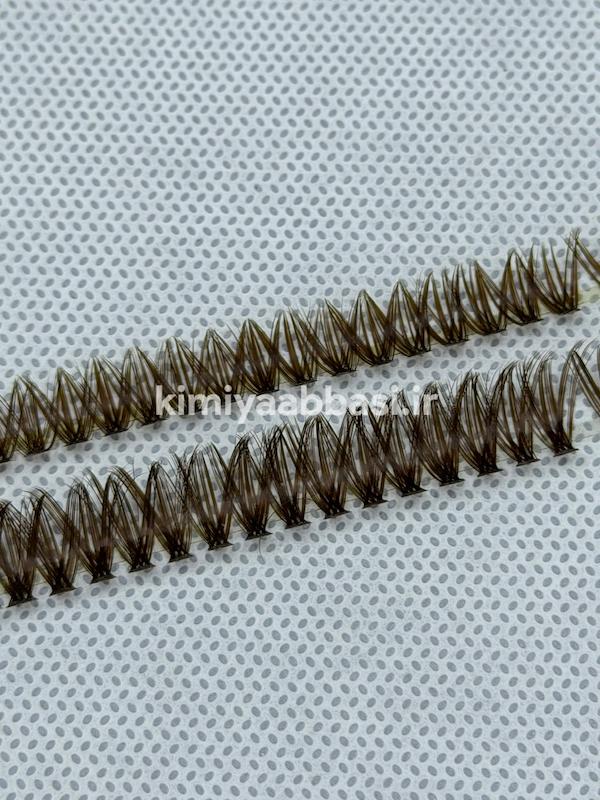 کد 781مژه قهوه ای ۶۰ گره فر D 