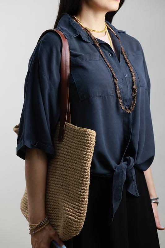 شومیز گره ای سیلک