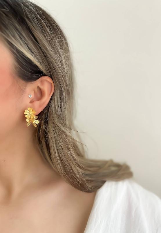 گوشواره حلقه ای گل
