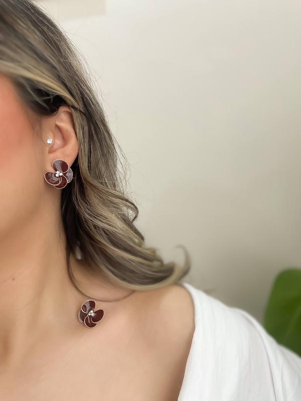 گوشواره گل ریز جیگری
