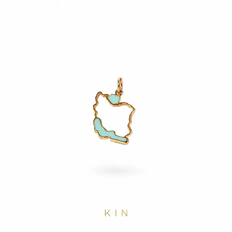پلاک طلای KIN مدل RNG17