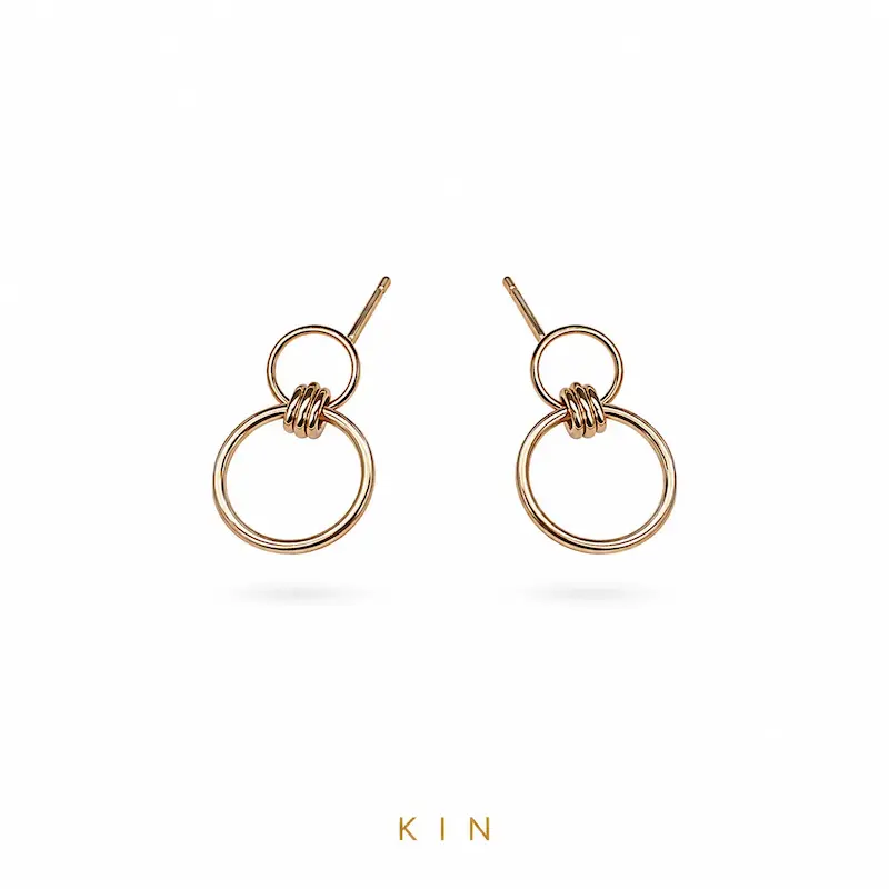 گوشواره طلای KIN مدل DOT40
