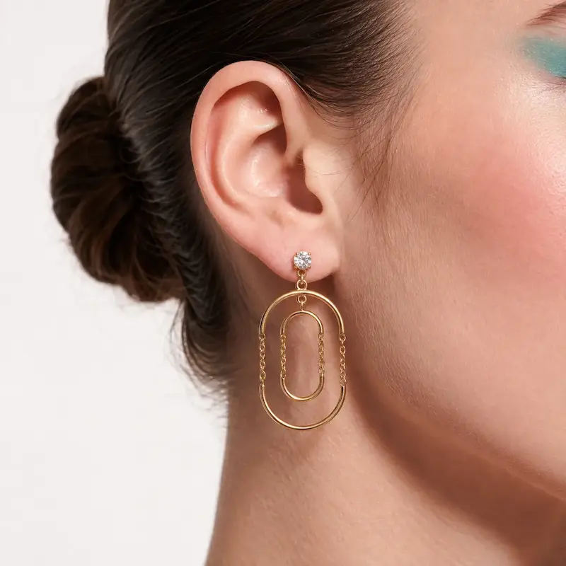 گوشواره طلای KIN مدل ARC16