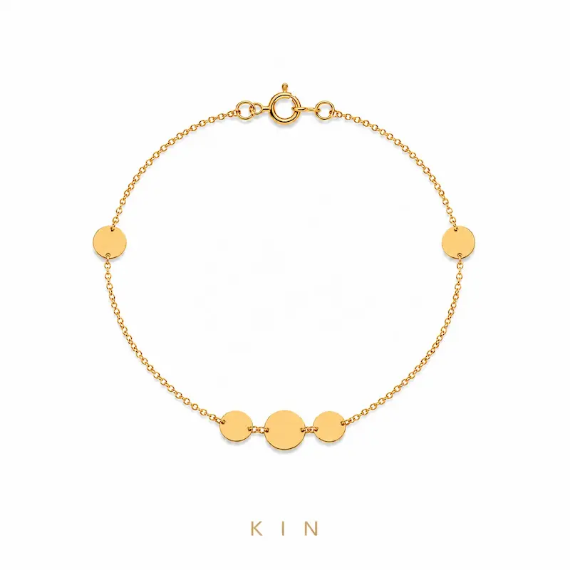 دستبند طلای KIN مدل DOT17