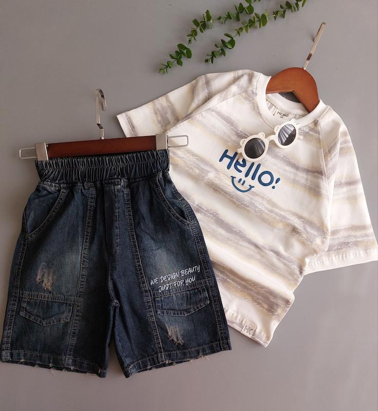  تیشرت و شلوارک hello کد 238
