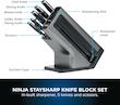 سرویس چاقو نینجا مدل K32006EU | ست ۶ پارچه StaySharp با تیزکن داخلی