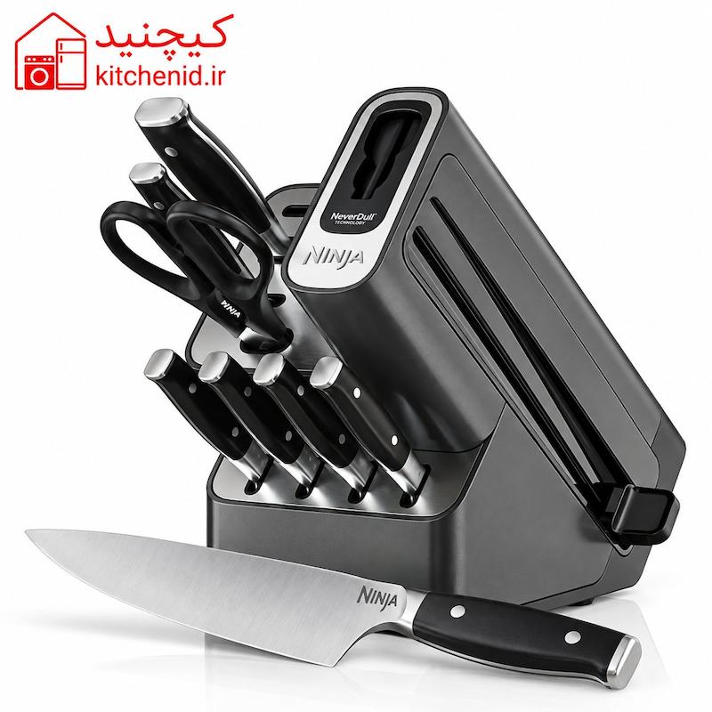 سرویس چاقو نینجا مدل K32008 | ست ۸ پارچه Foodi NeverDull