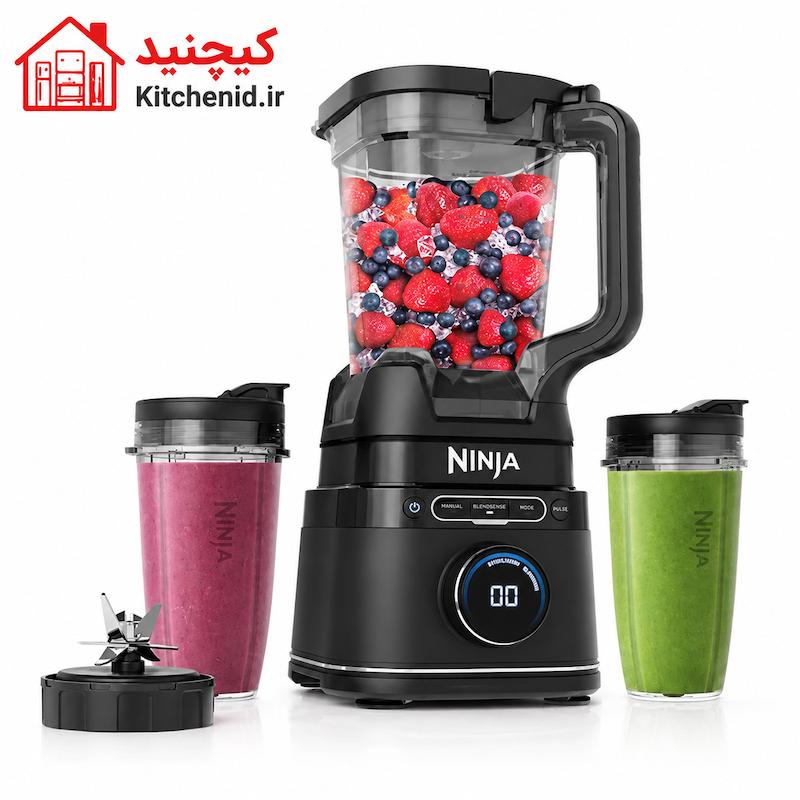 پایه موتور ۸۵۰ وات، سری گوشت‌کوب برقی استیل، سری همزن برقی، ظرف خردکن ۷۰۰ میلی‌لیتری، تیغه خردکن، درپوش پردازش خردکن، دو عدد پره همزن، یک عدد سری همزن بالونی، درپوش نگهداری و راهنمای دستور پخت