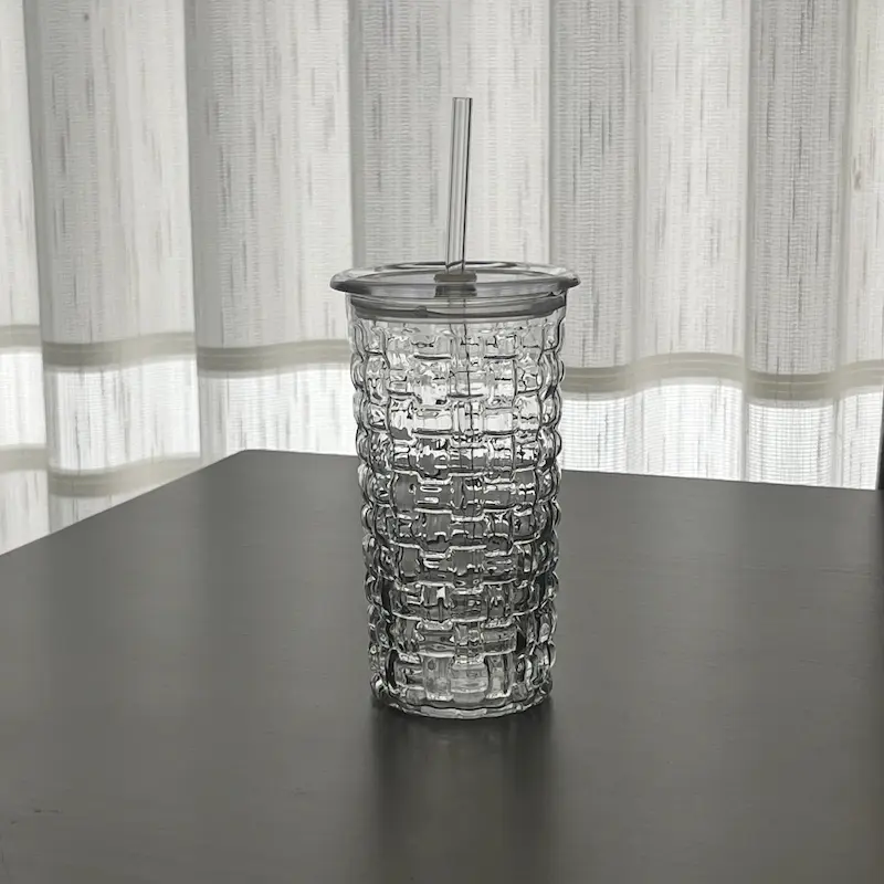 لیوان اسموتی طرح حصیری 