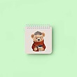 دفتر یادداشت سیمی مربعی "Teddy"