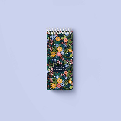 دفتر یادداشت سیمی مستطیلی "Floral"