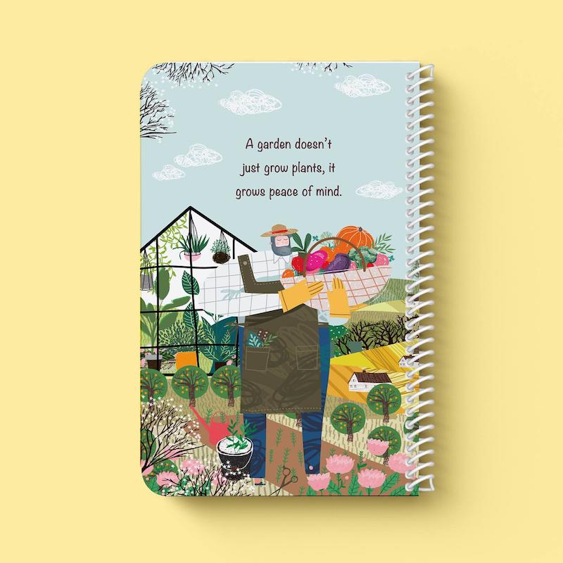 دفتر خط دار سیمی " ‌Garden "