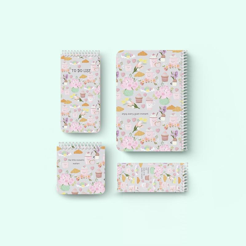 ست دفتر و یادداشت خط دار "Sweet"