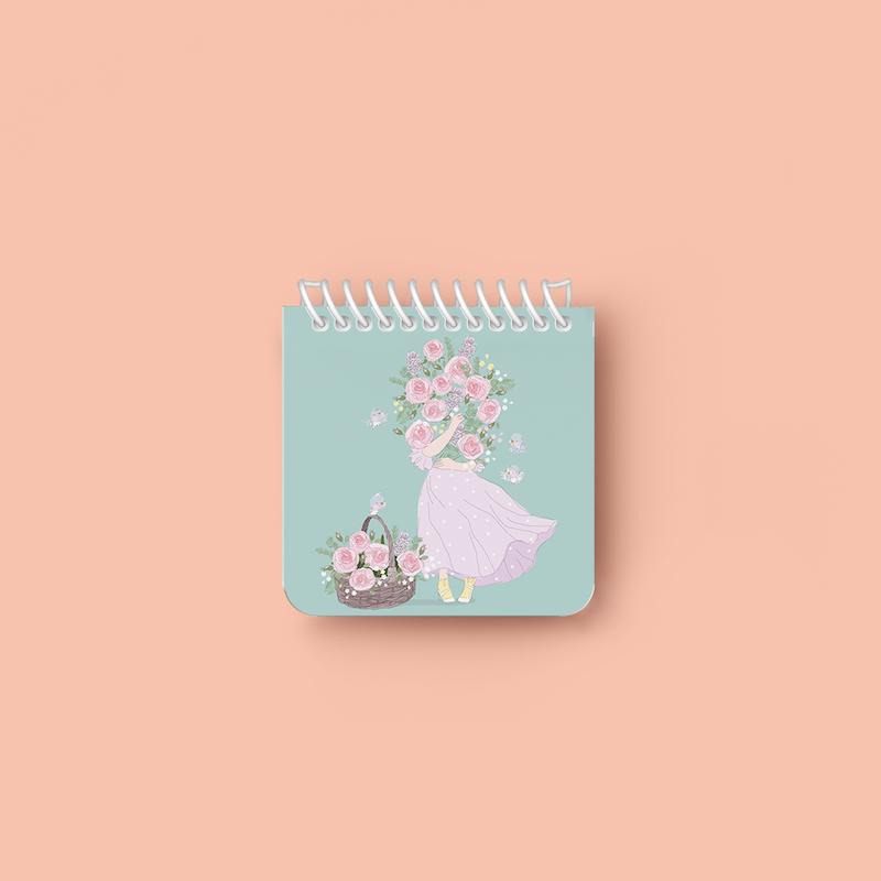دفتر یادداشت مربعی " Girly  "
