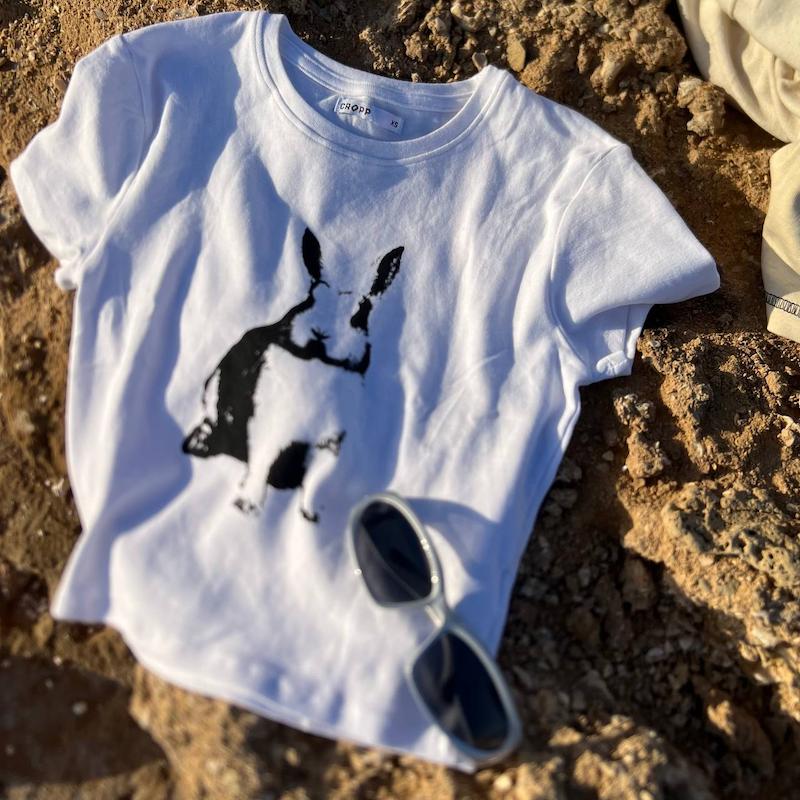 کراپ تیشرت خرگوشی🐇