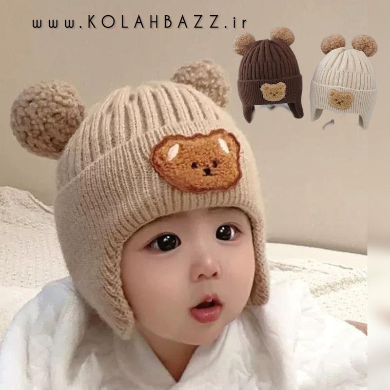 کلاه گوشدار تدی بافت آستر دار