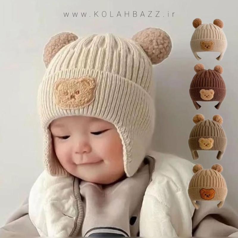 کلاه گوشدار تدی بافت آستر دار