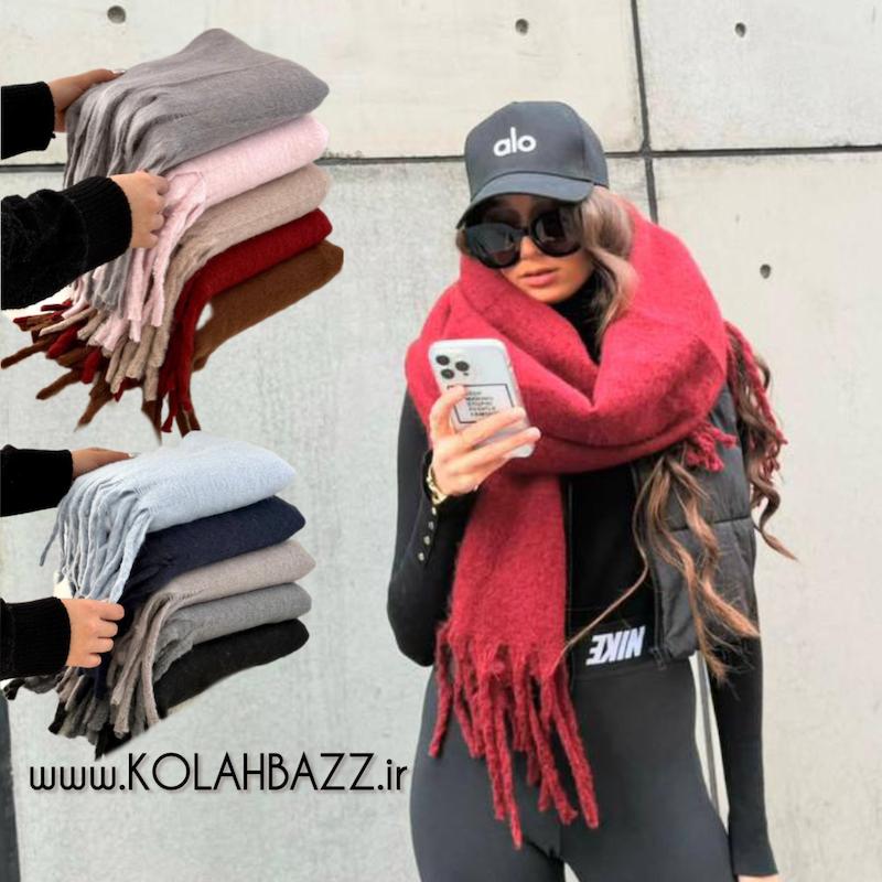 بیگ اسکارف وارداتی موهر لبه ریش ,ترند