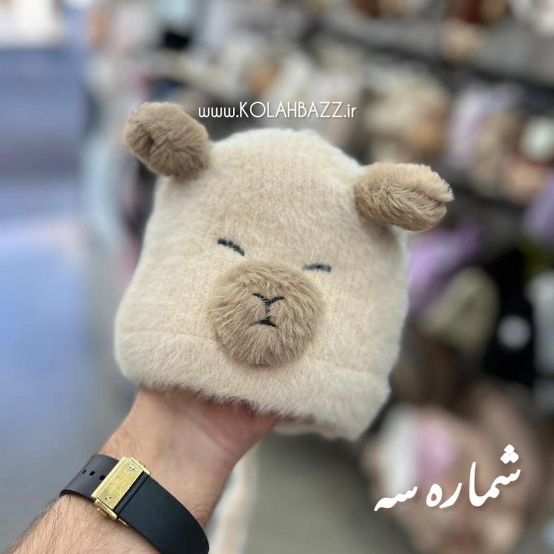 کلاه گوشدار مدل خوابالو جنس موهر نوزادی تا یکسال و نیم