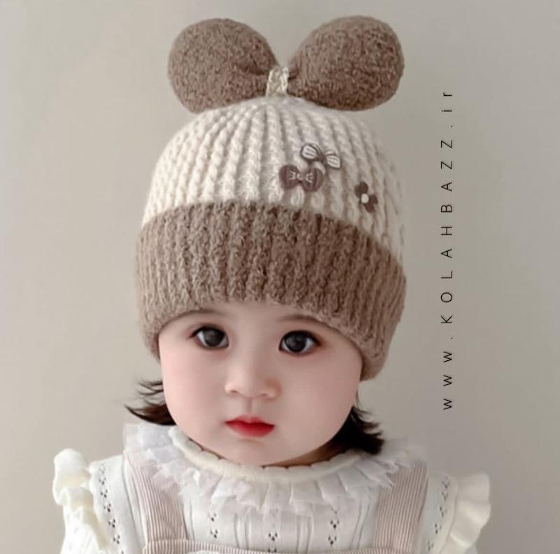 کلاه بالا پاپیون کیوت دخترانه زمستانه
