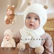 کلاه شال بوکله گوگولی دکمه دار زمستانی‌ نوزاد تا دوسال و نیم  ،،