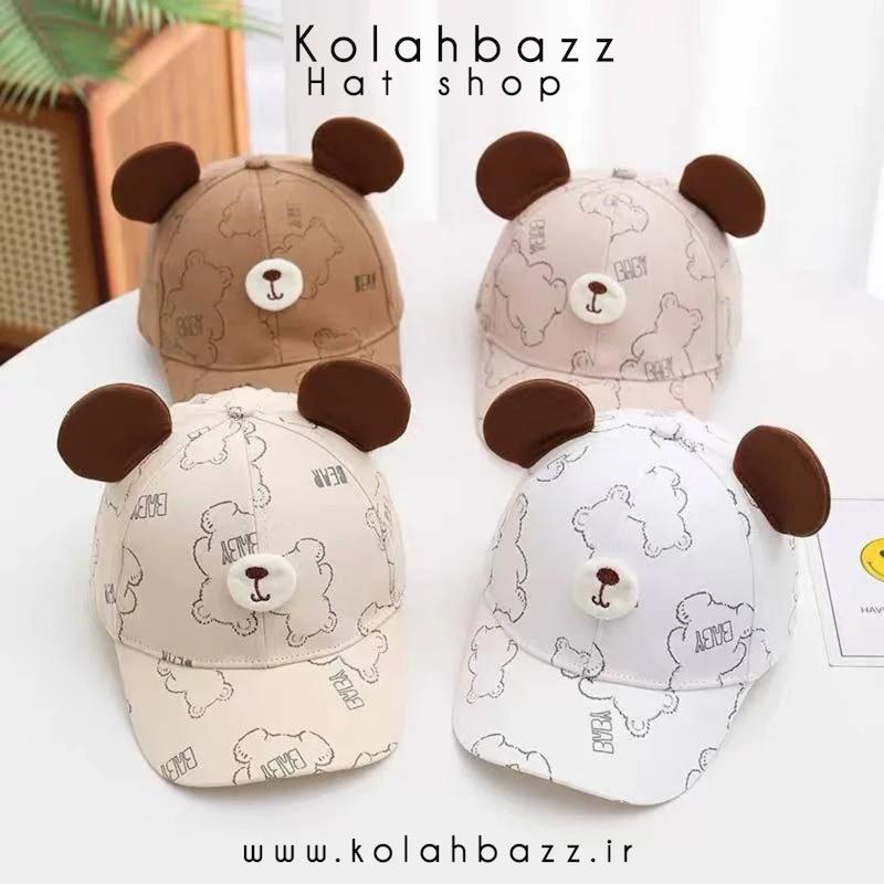 کلاه بیسبالی تدی گوشدار بچگانه وارداتی 