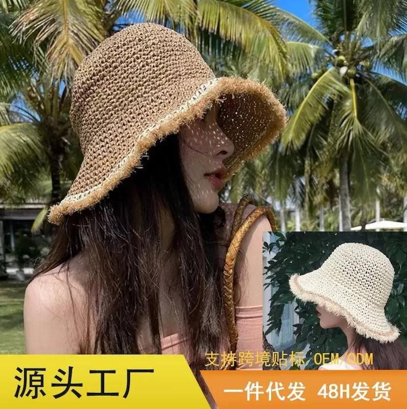 کلاه باکت رافیا لبه ریش وارداتی