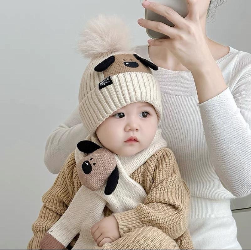 کلاه شال کراواتی خرسی بافت وارداتی 
