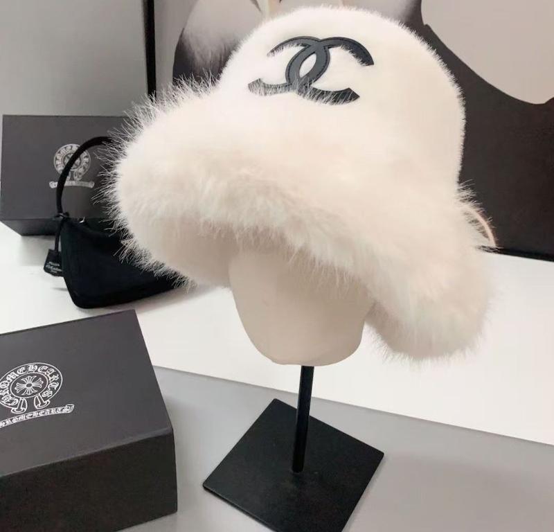 کلاه روسی وارداتی چنل اصلی مشکی و سفید