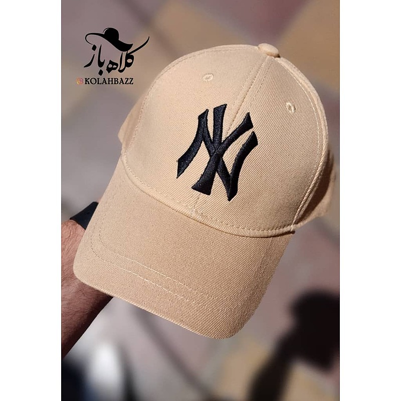 کلاه بیسبالی ny کرم 