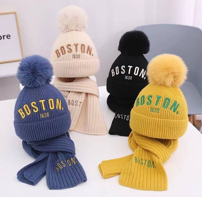 کلاه شال زمستانی boston بچگانه 