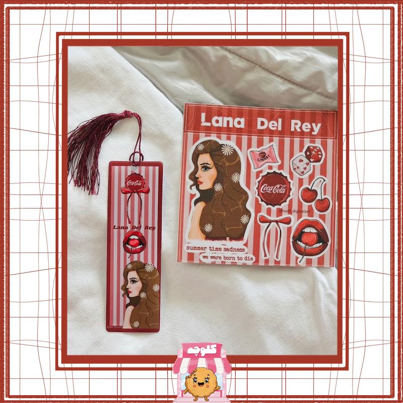 ست استیکر بزرگ و بوک مارک لانا دل ری Lana Del Rey 