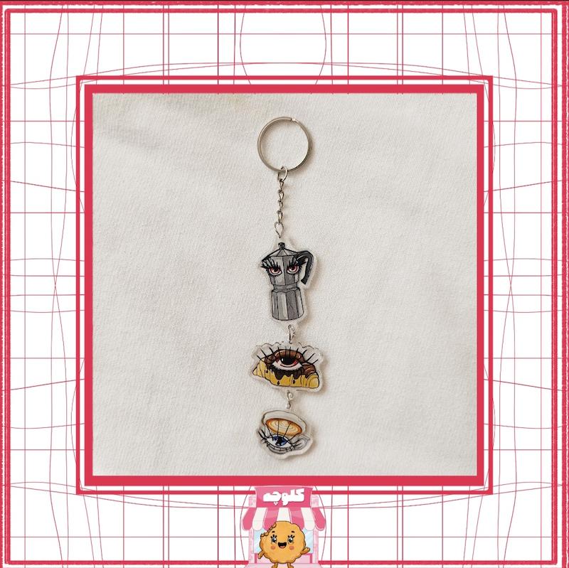 جاسوئیچی‌ طرح قهوه و کروسان