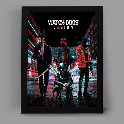 تابلو گیمینگ طرح watch dogs کد 1